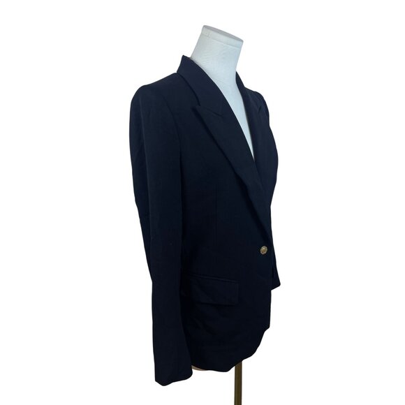 The Base Women's Black Blazer Gold Button Detail - Picture 2 of 9